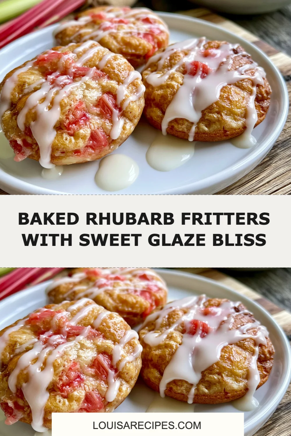 Delight in Baked Rhubarb Fritters with Sweet Glaze Bliss - A Must-Try Recipe Today!