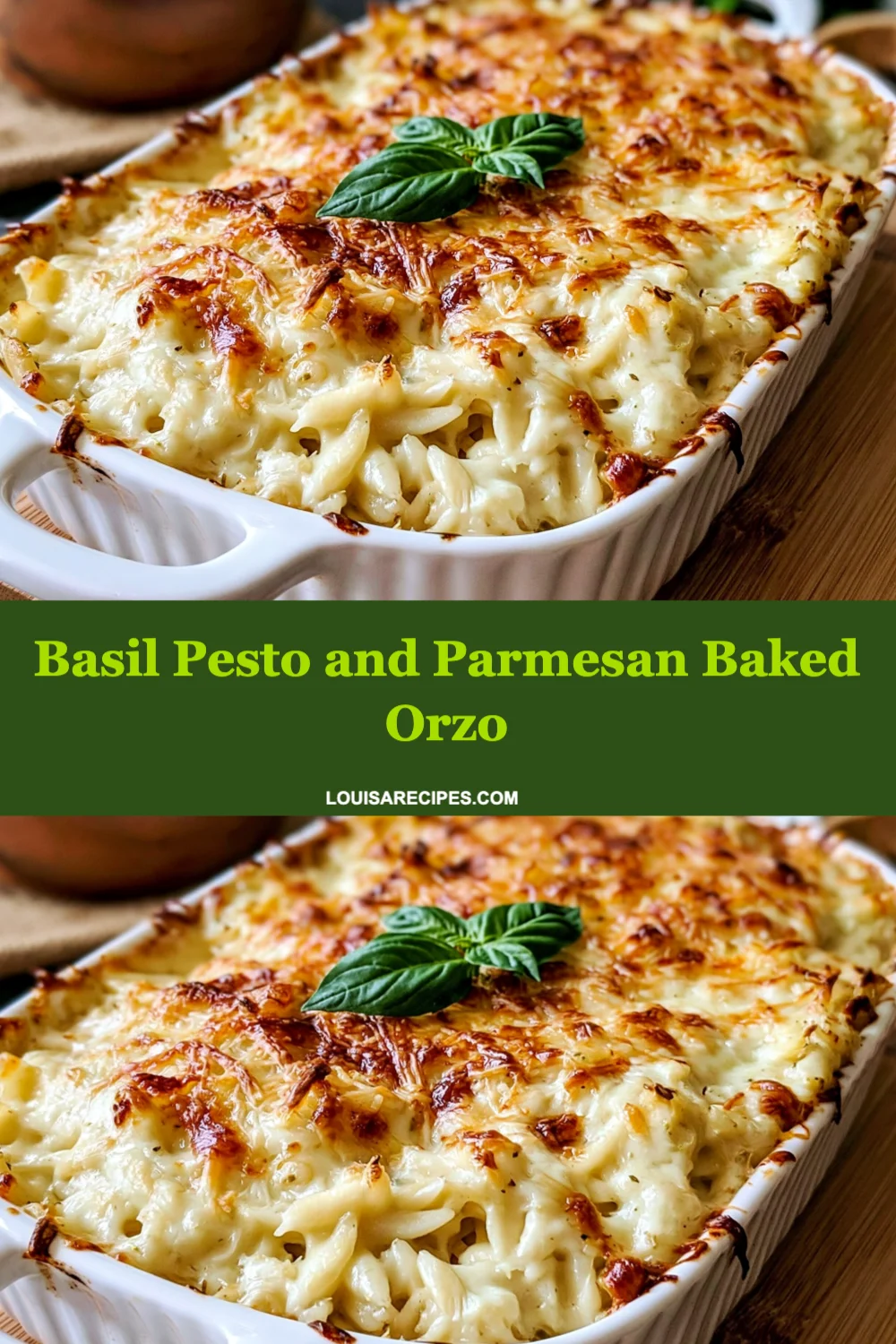 Delicious Basil Pesto and Parmesan Baked Orzo Recipe You Need to Try Today!