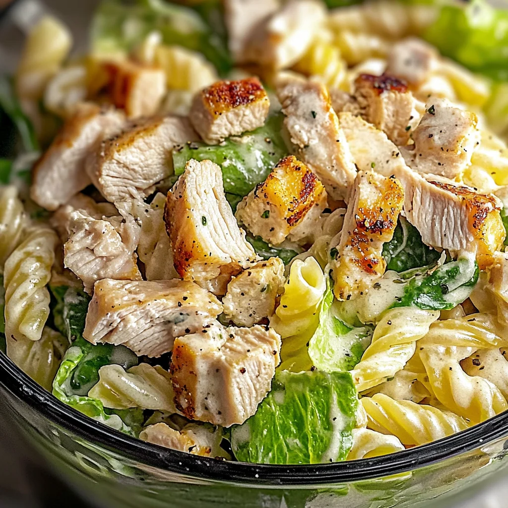 Creamy Chicken Caesar Pasta Salad Recipe