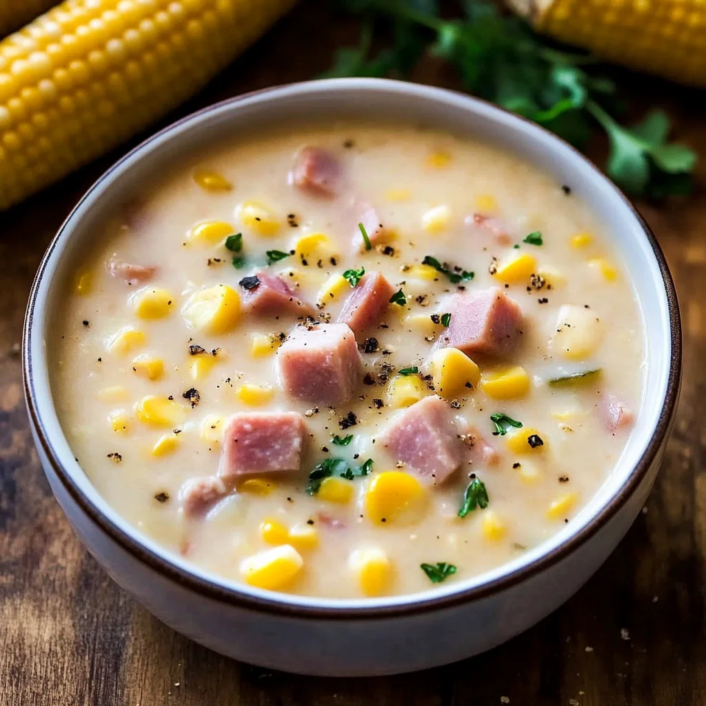 Creamy Ham and Potato Corn Chowder Recipe
