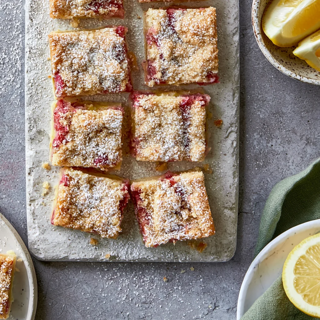 Delicious Lemon Rhubarb Bars Recipe (Easy and Refreshing!)