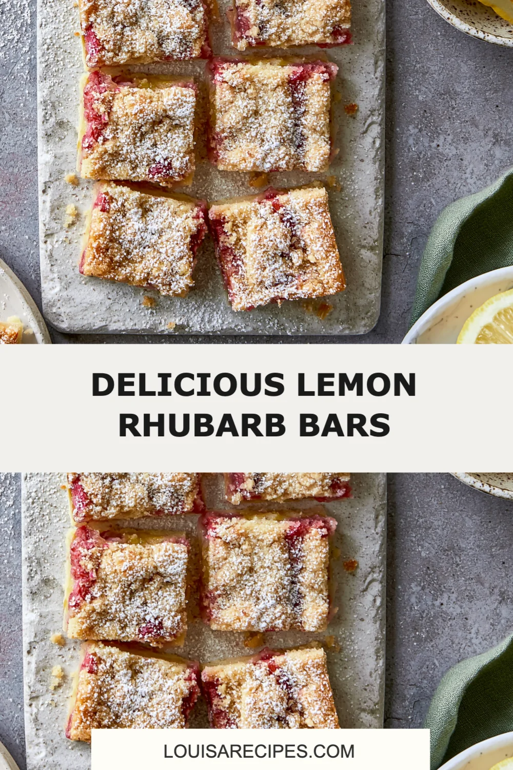 Delicious Lemon Rhubarb Bars Recipe That Will Brighten Your Dessert Table!