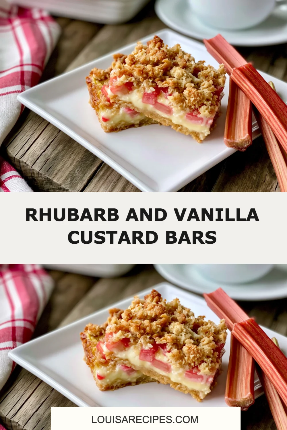Delight in Rhubarb and Vanilla Custard Bars - A Perfect Spring Dessert Recipe!