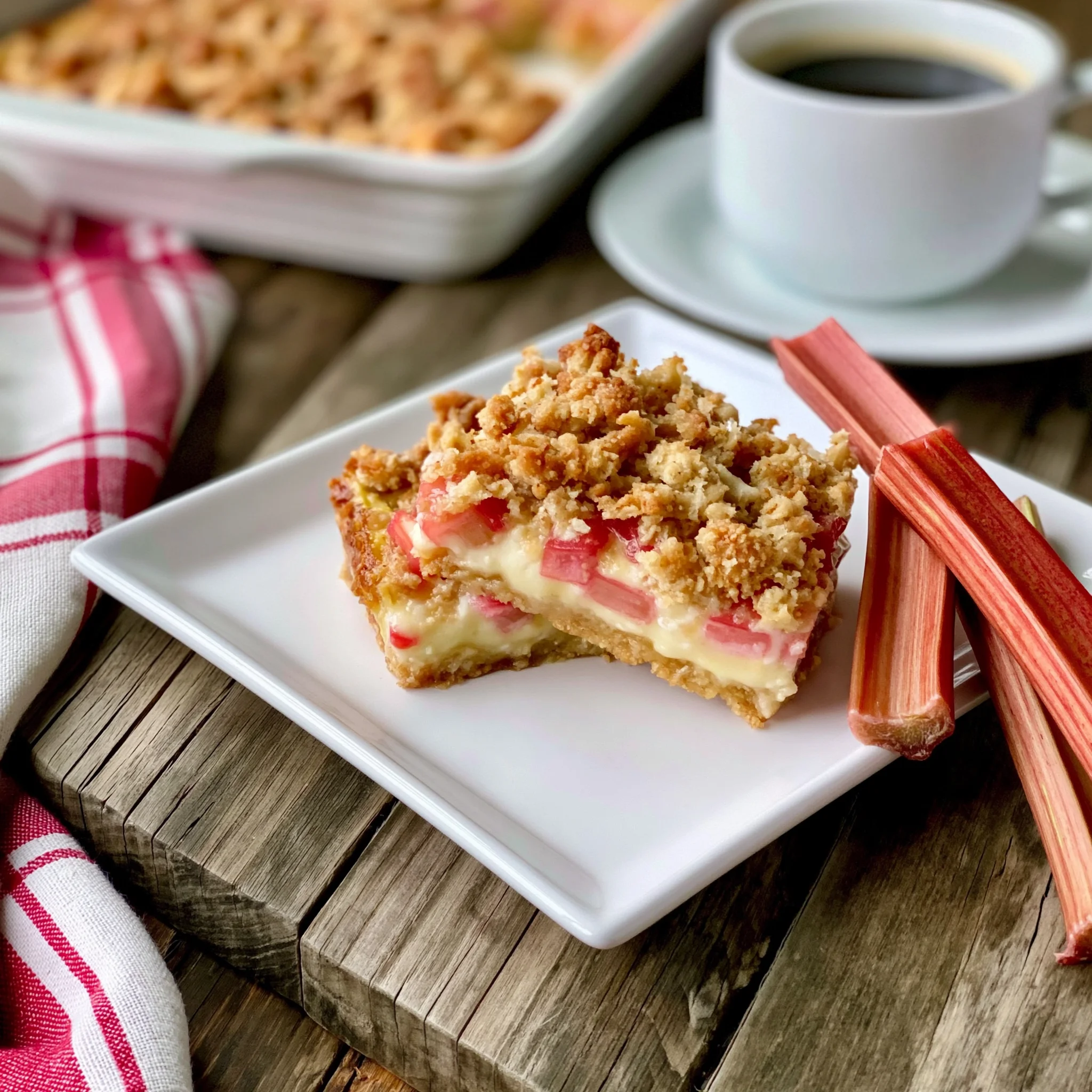 Delicious Rhubarb and Vanilla Custard Bars Recipe