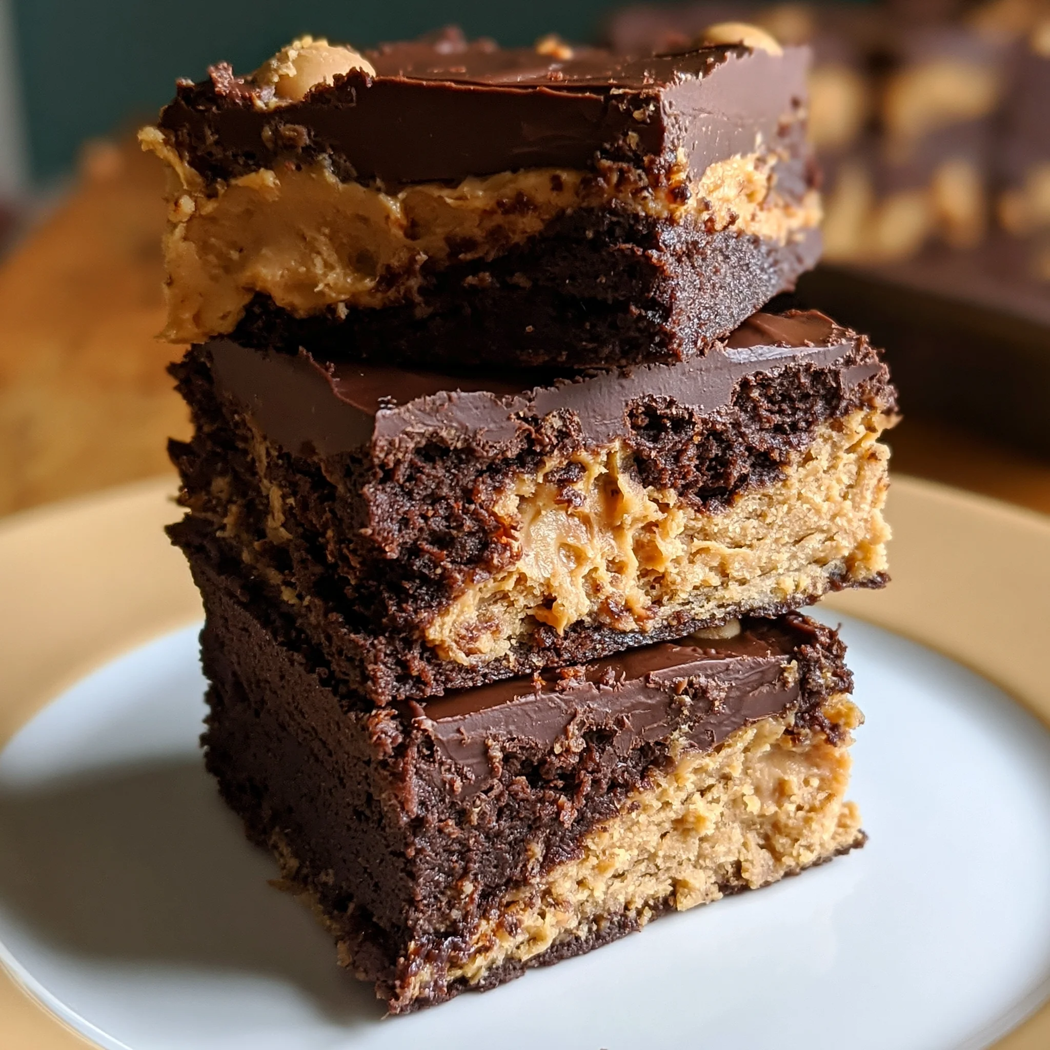 Double Chocolate Buckeye Blondies Recipe