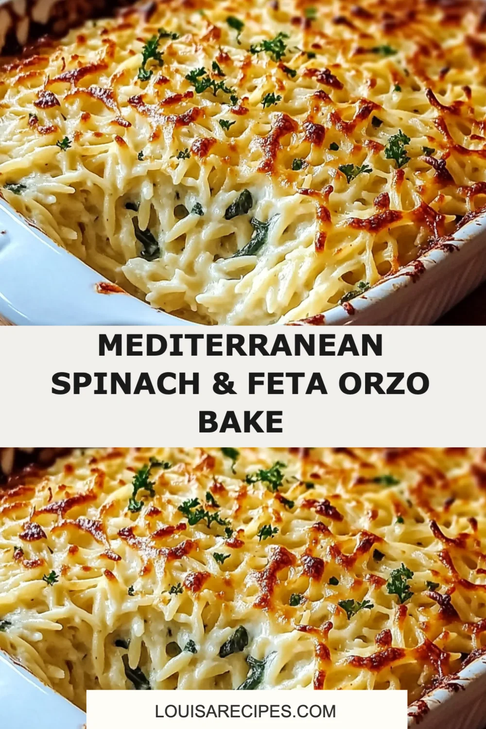 Mediterranean Spinach & Feta Orzo Bake Recipe