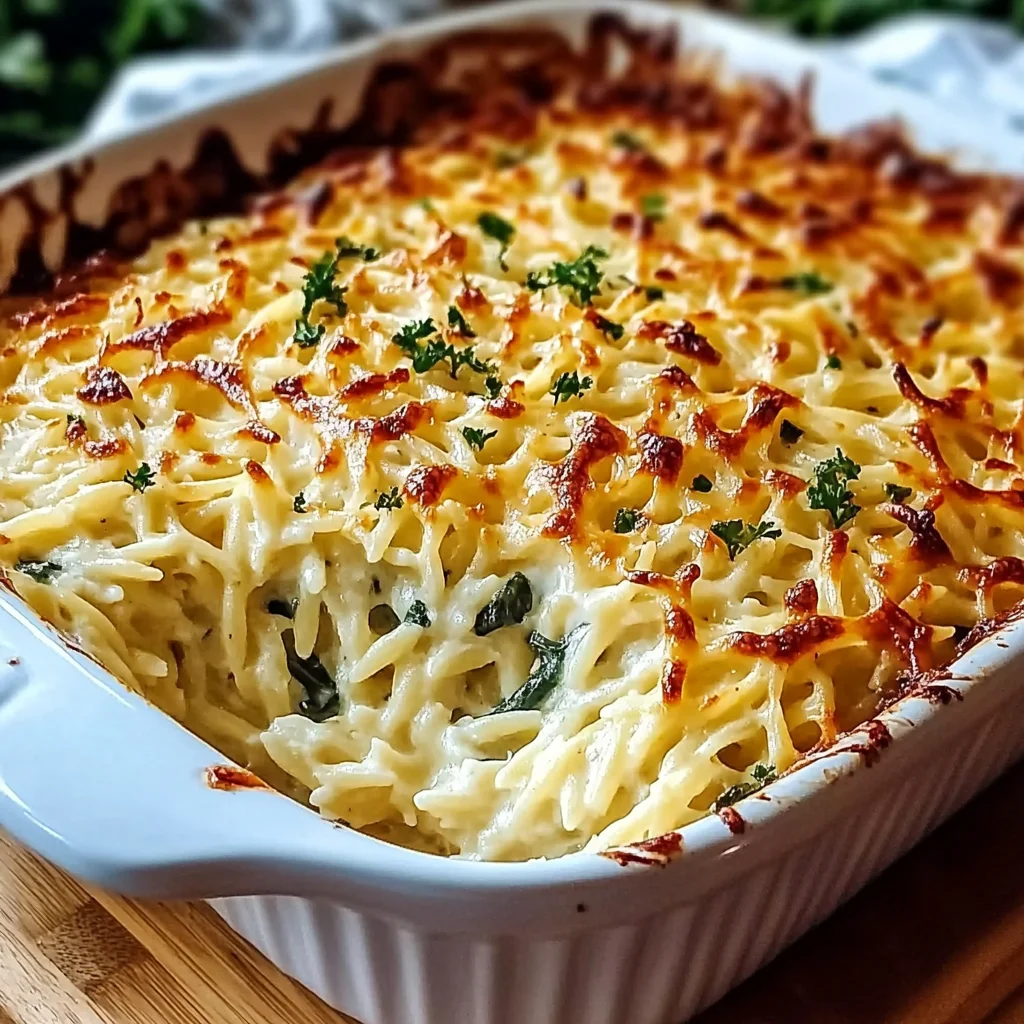 Mediterranean Spinach & Feta Orzo Bake Recipe