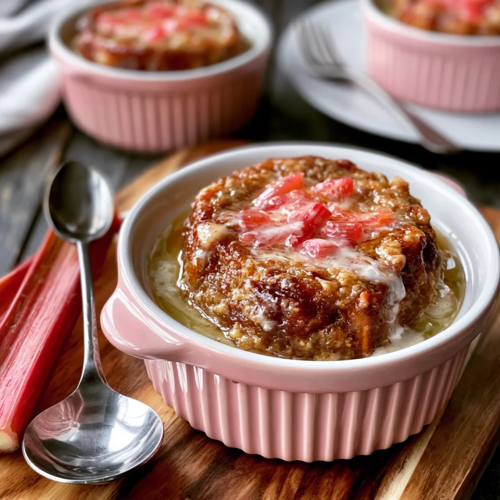 Rhubarb and Date Sticky Toffee Pudding Recipe