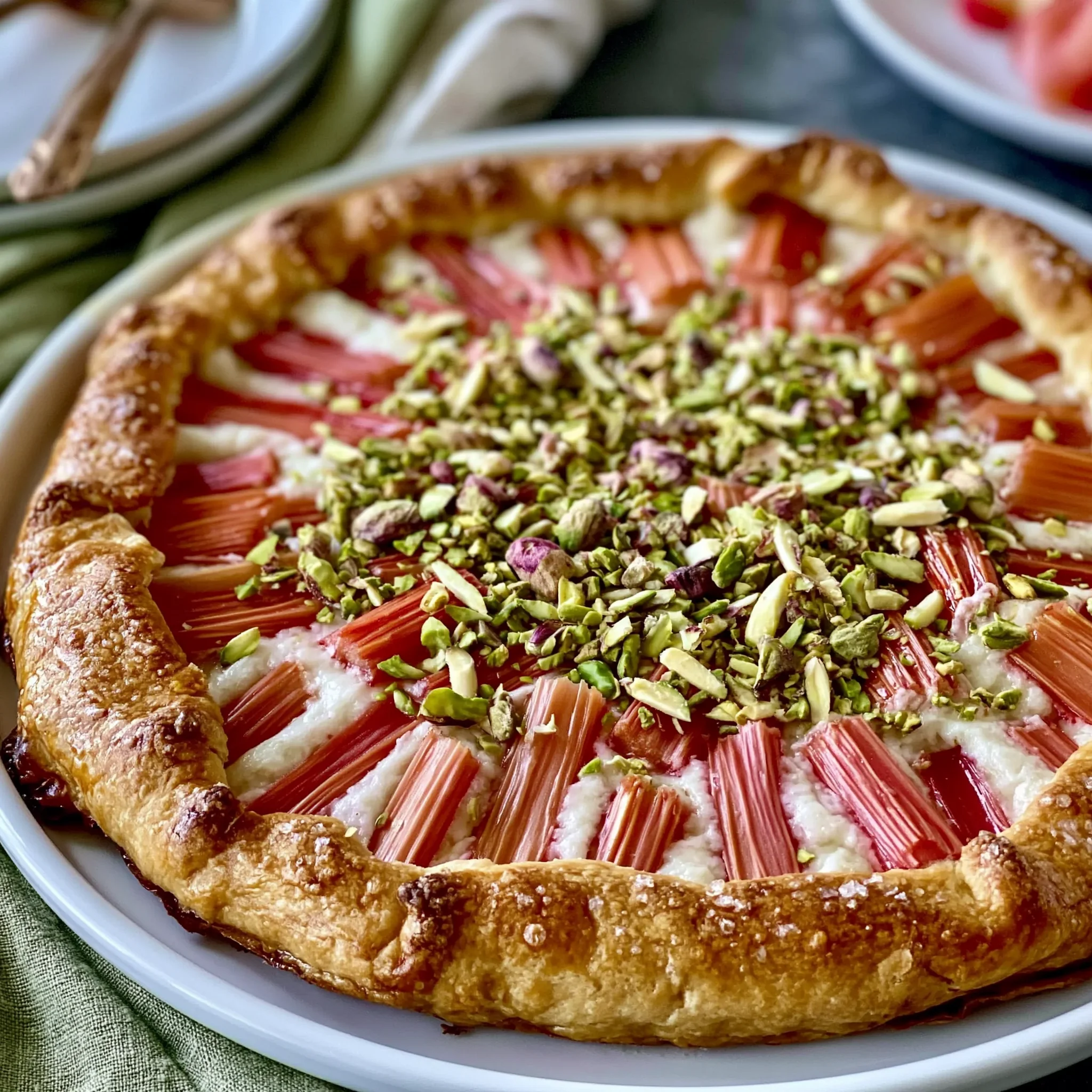 Rhubarb and Pistachio Galette Recipe (Deliciously Rustic!)