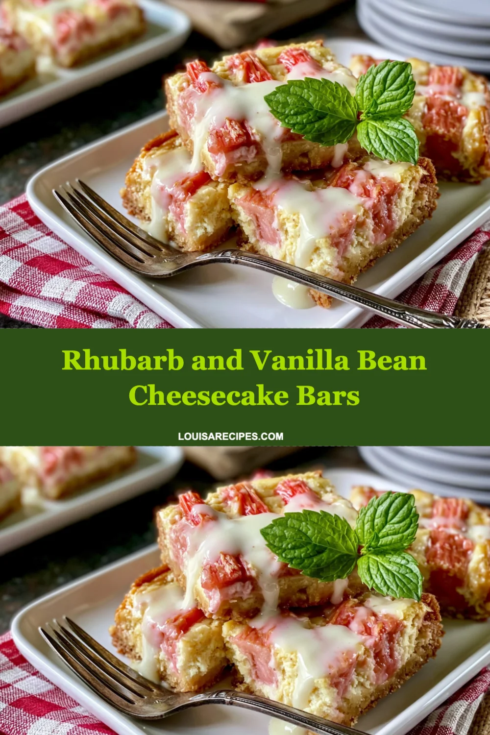 Irresistible Rhubarb and Vanilla Bean Cheesecake Bars that Everyone Will Love!