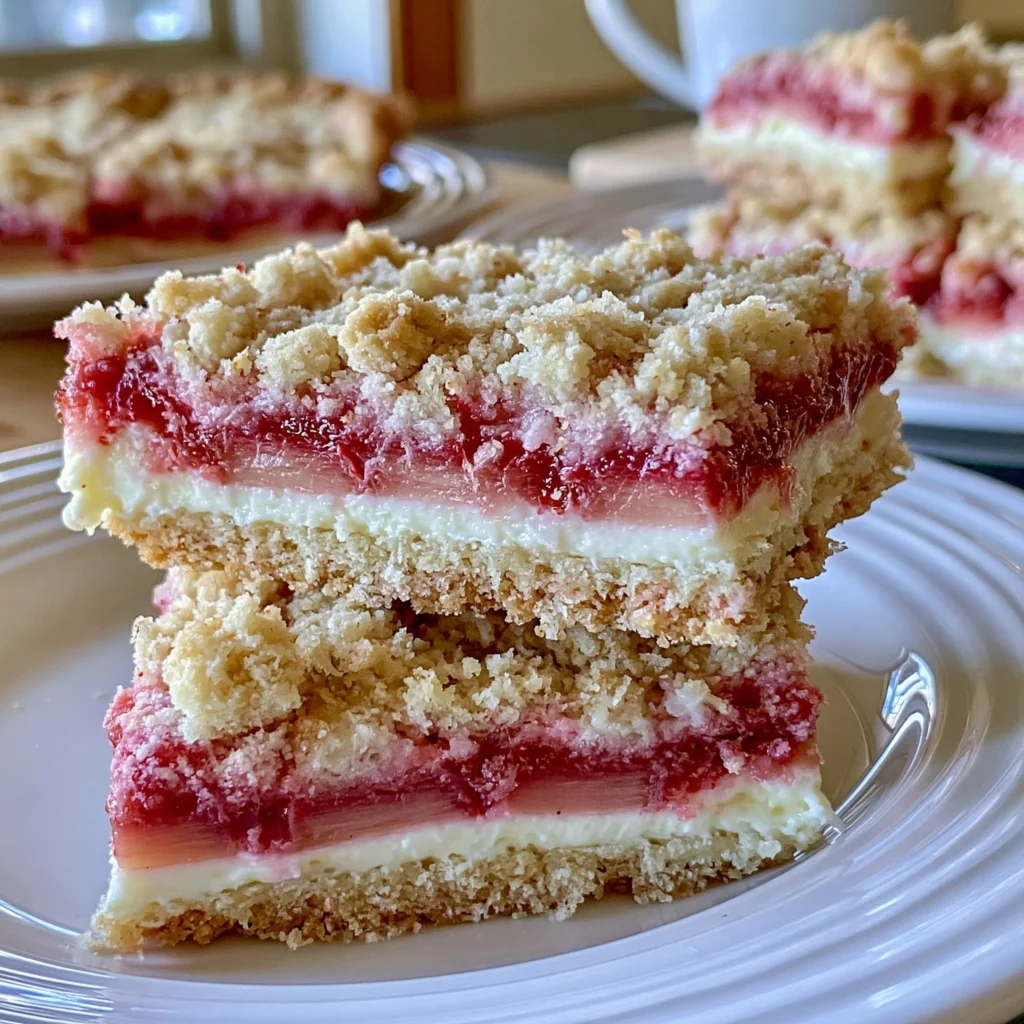 Rhubarb Bars with Cream Cheese Recipe (Deliciously Tart and Creamy!)