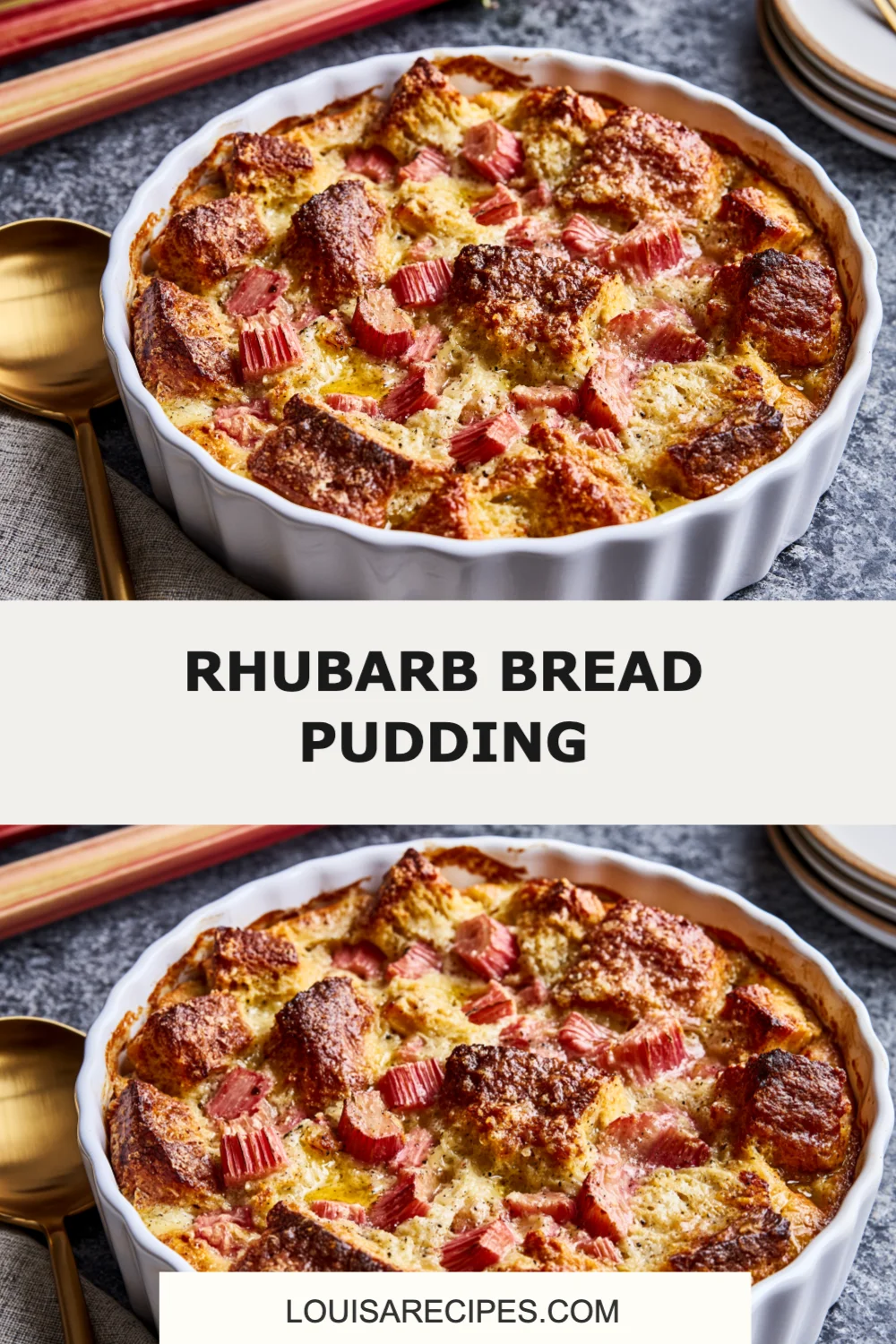 Delightful Rhubarb Bread Pudding Recipe - A Sweet and Tangy Comfort Dessert!