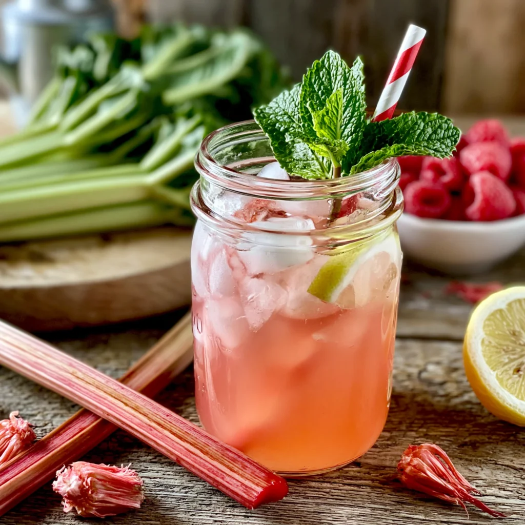Rhubarb Hibiscus Iced Tea Recipe (Refreshing Summer Drink!)