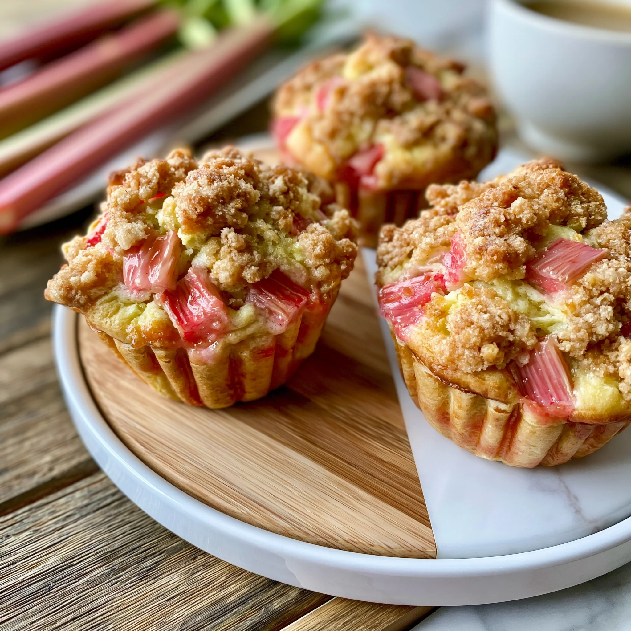 Rhubarb Muffins with Streusel Topping Recipe
