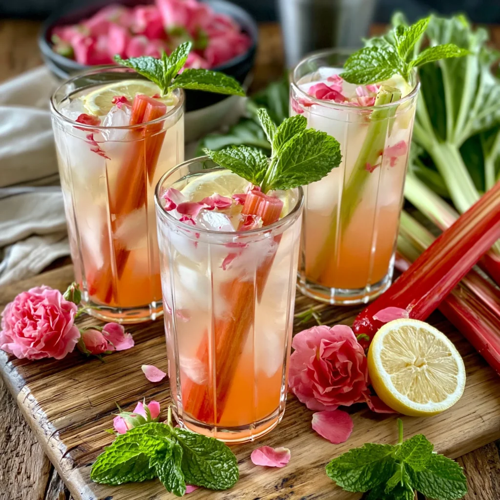 Rhubarb Rosewater Mocktail Recipe (Refreshing and Unique!)