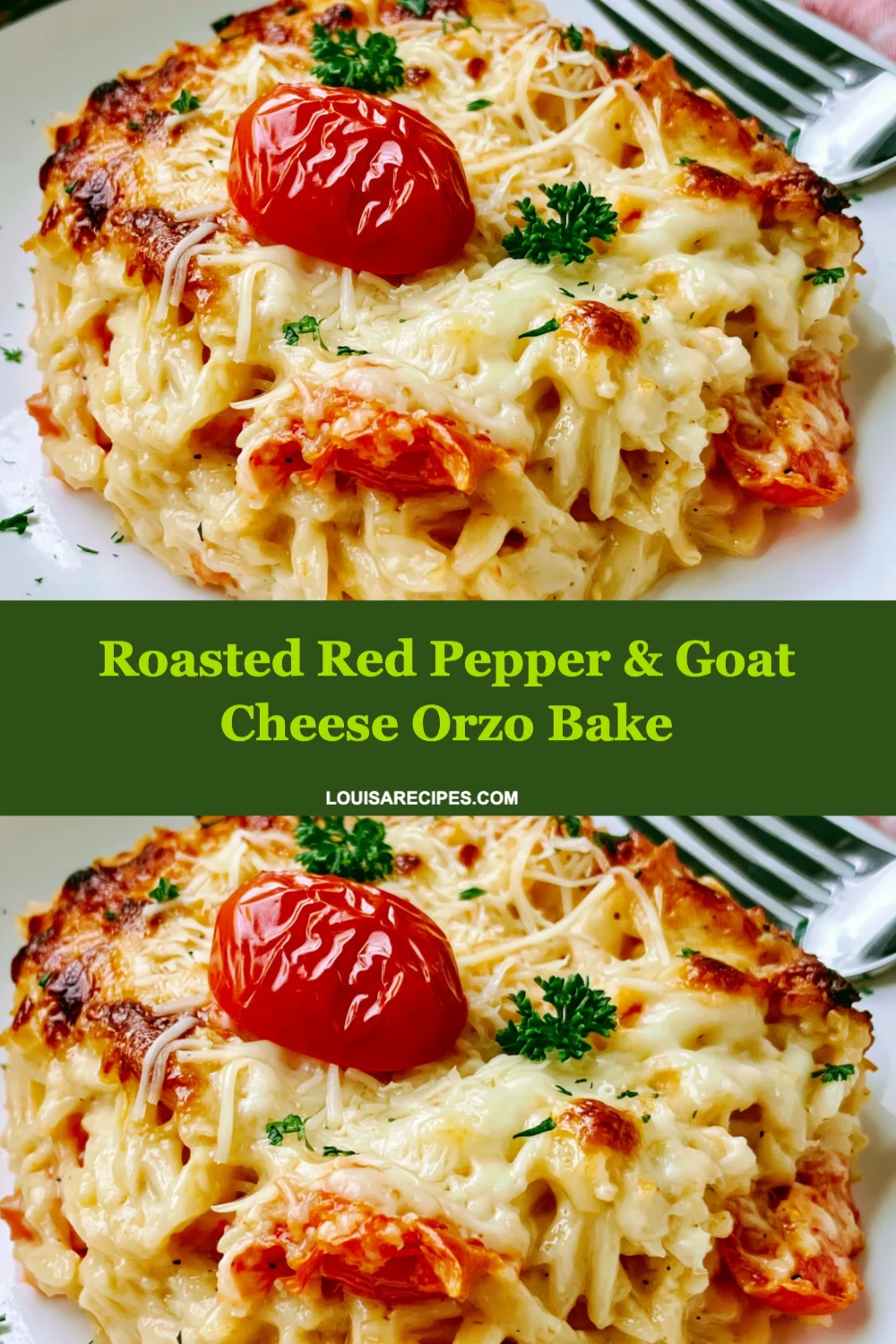 Delicious Roasted Red Pepper & Goat Cheese Orzo Bake You Need to Try Tonight!