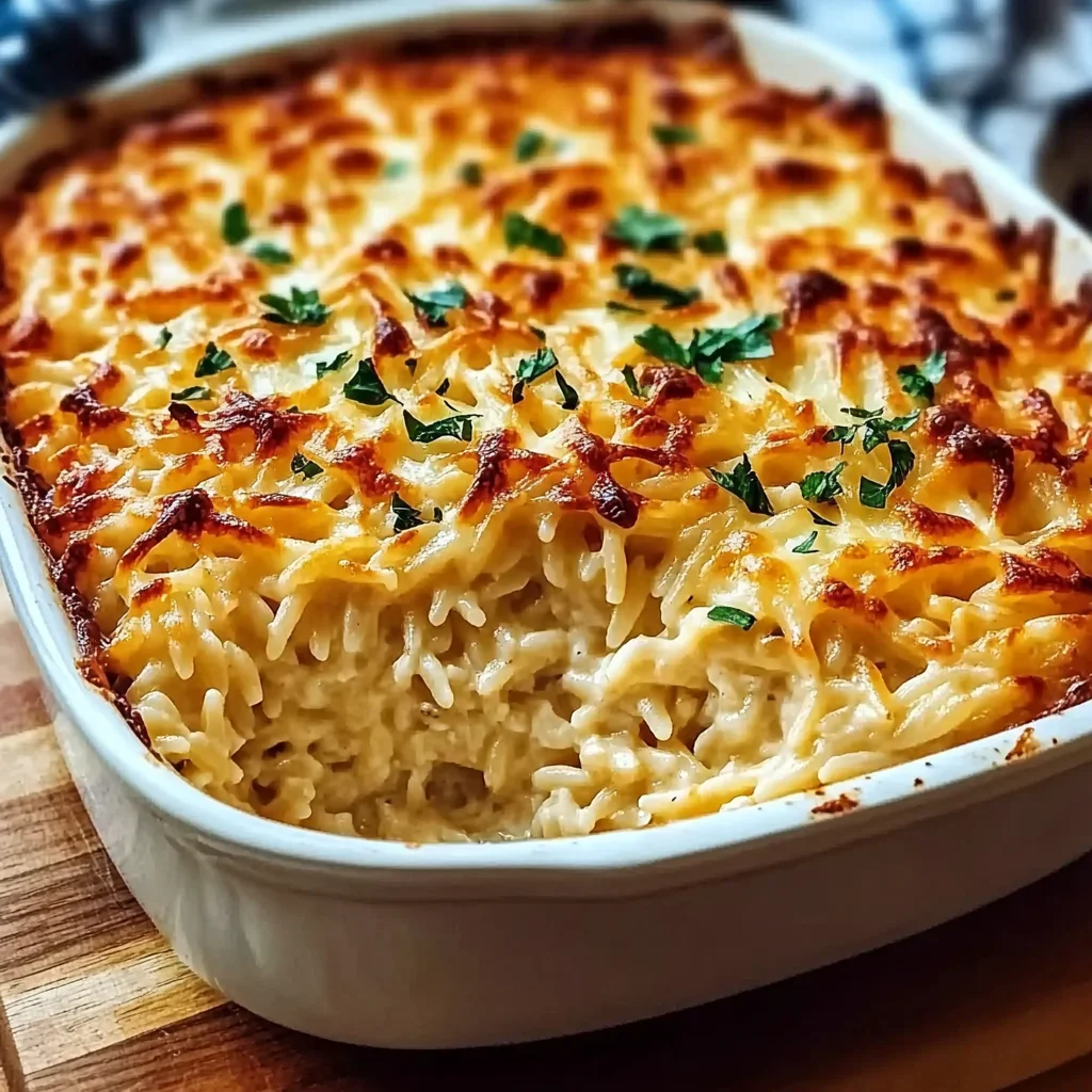 Roasted Red Pepper & Goat Cheese Orzo Bake Recipe