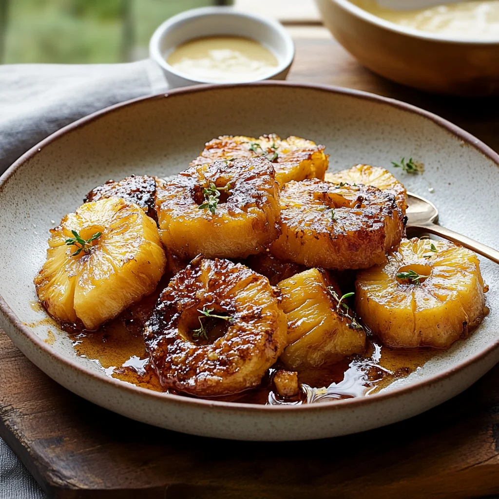 Rum Soaked Fried Pineapple Recipe (Tropical Delight!)