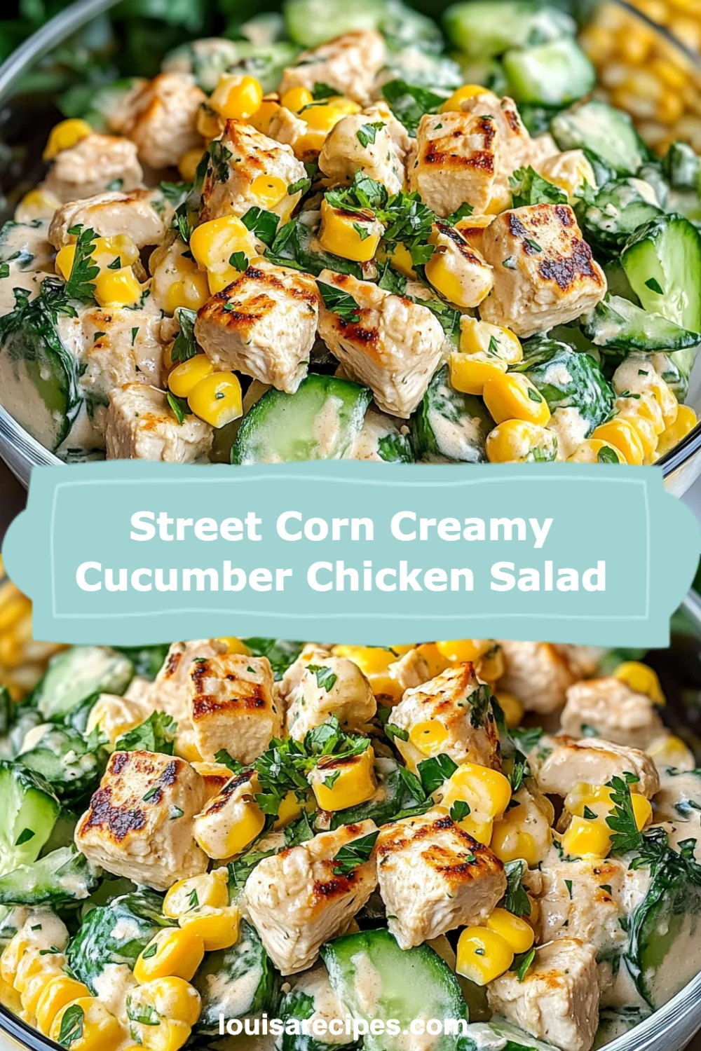 Street Corn Creamy Cucumber Chicken Salad Recipe