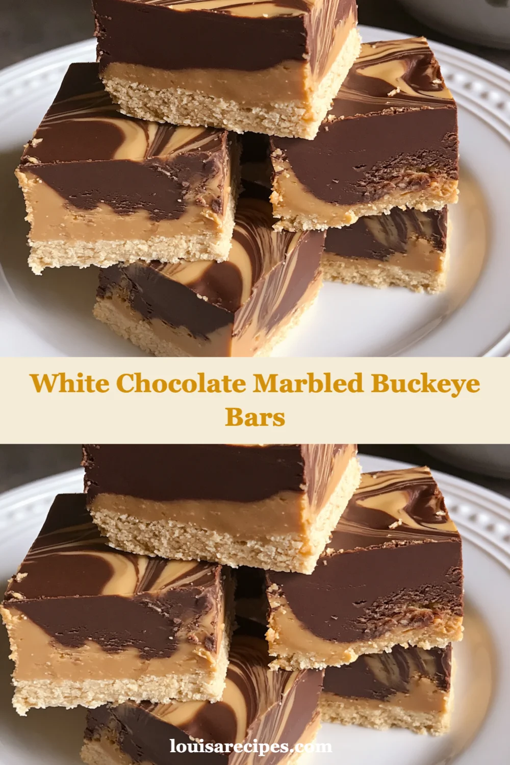 Irresistible White Chocolate Marbled Buckeye Bars Recipe You Need to Try Today!