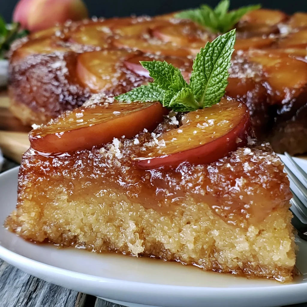 Brown Butter Peach Upside-Down Cake Recipe (Perfect for Cozy Desserts)
