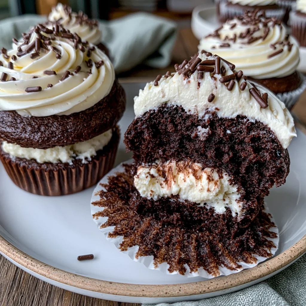 Cream-Filled Chocolate Cupcakes Recipe (Decadent and Easy!)