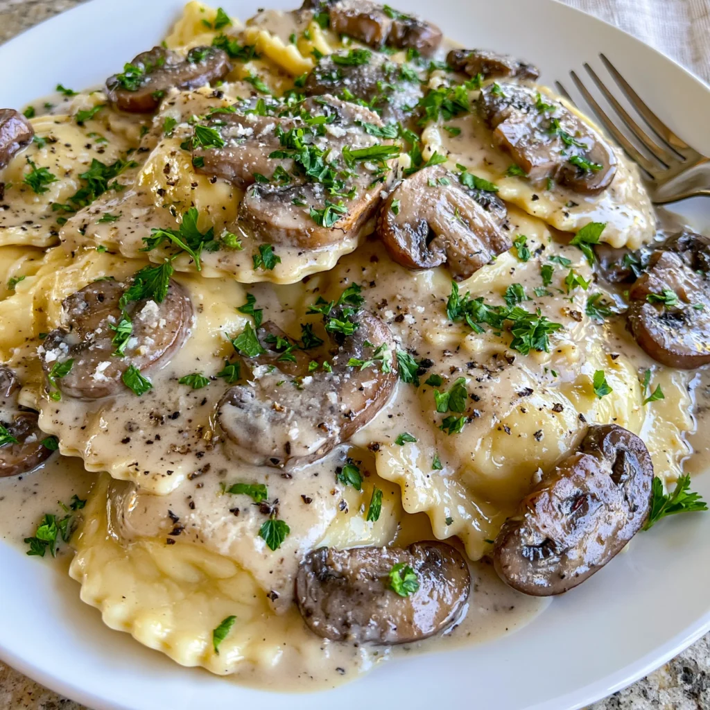 Creamy Mushroom Ravioli Sauce Recipe