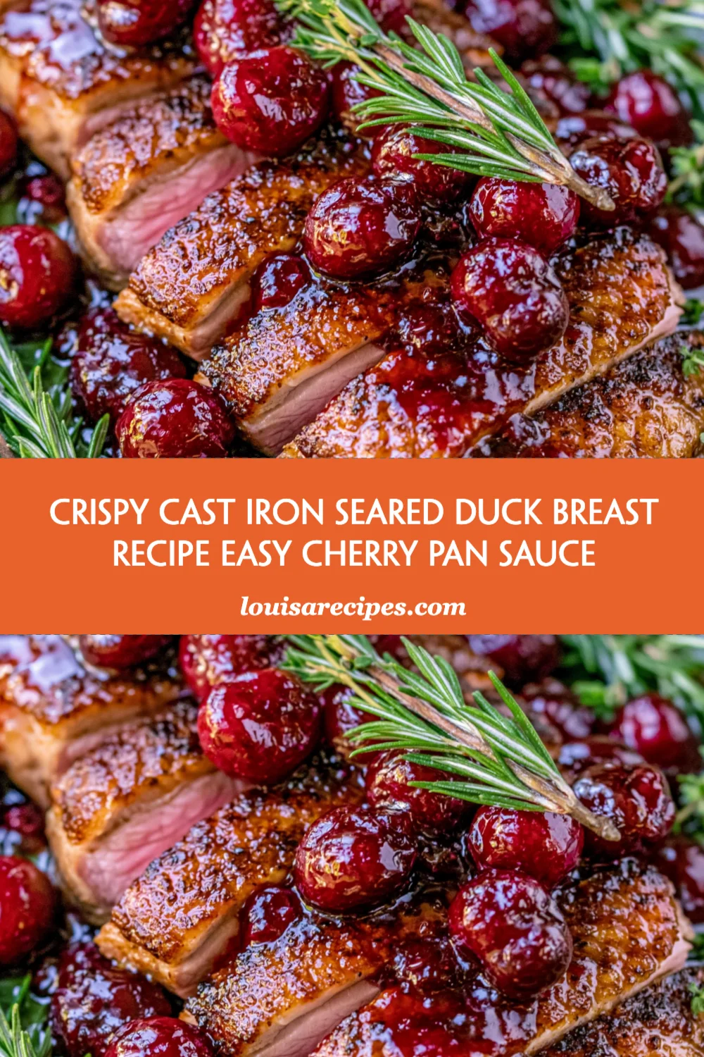 Crispy Cast Iron Seared Duck Breast with Easy Cherry Pan Sauce You Must Try Tonight!