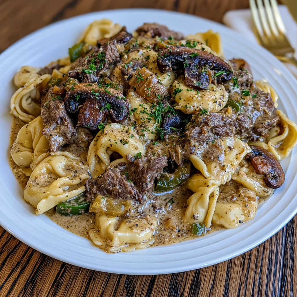 Crock Pot Cheesesteak Tortellini Recipe (Easy and Delicious!)