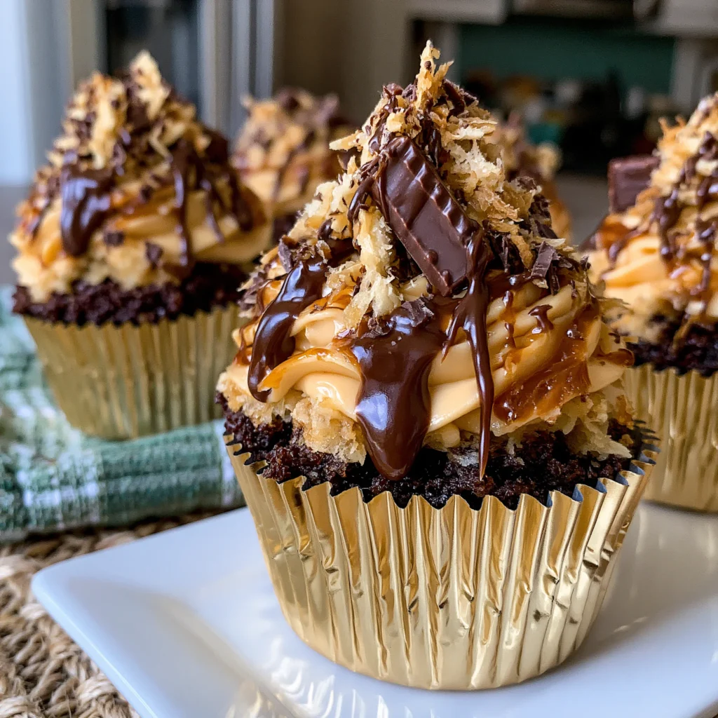 Decadent Samoa Cookie Cupcakes Recipe