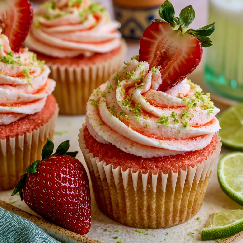 Easy Strawberry Margarita Cupcake Recipe