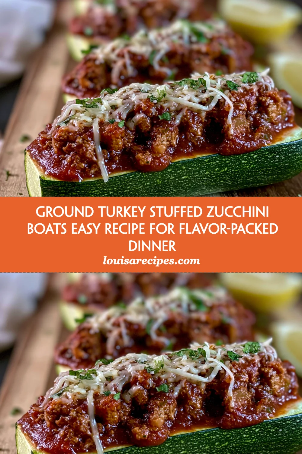 Flavor-Packed Ground Turkey Stuffed Zucchini Boats Easy Recipe for a Healthy Dinner Delight!
