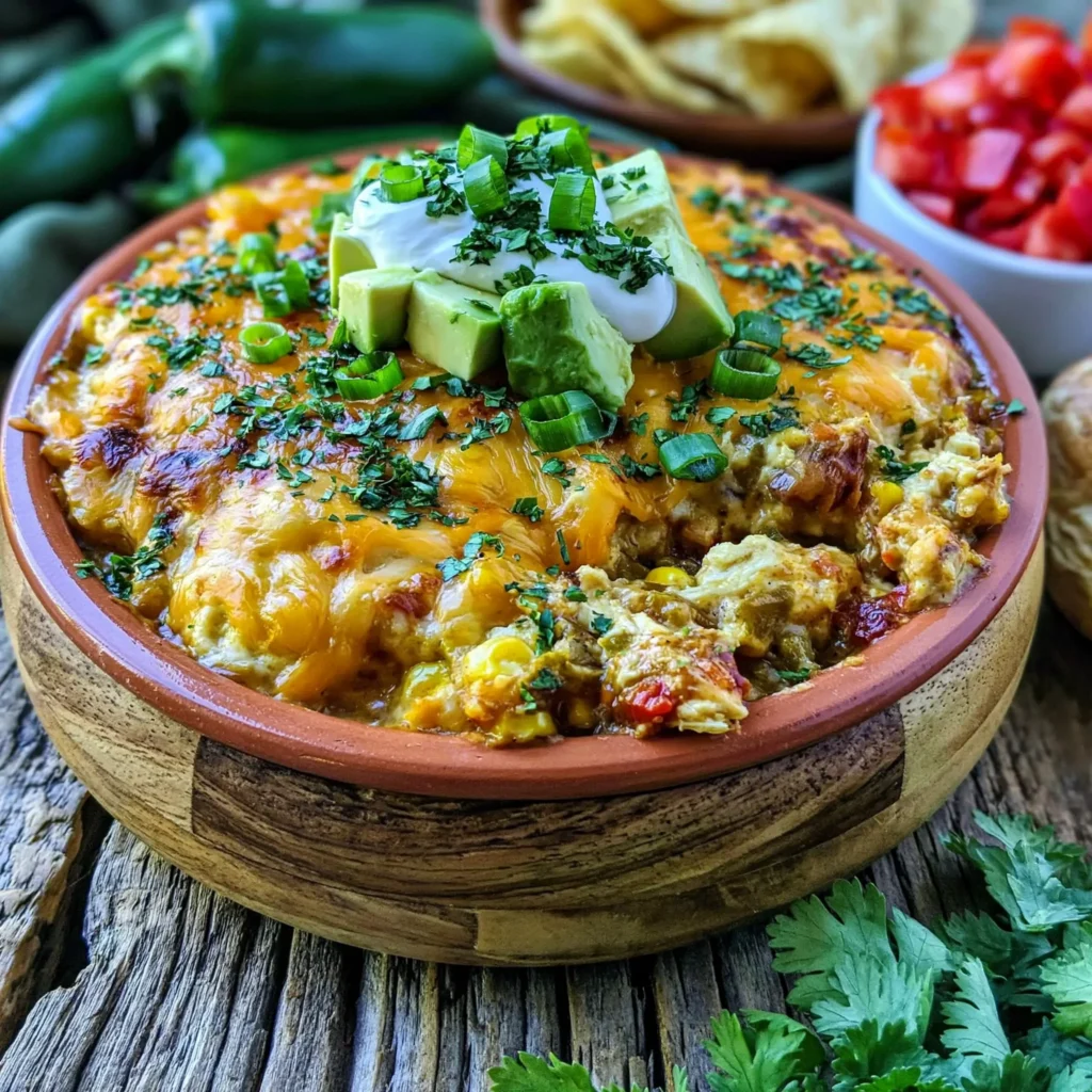 Homemade Hatch Green Chili Chicken Casserole Recipe