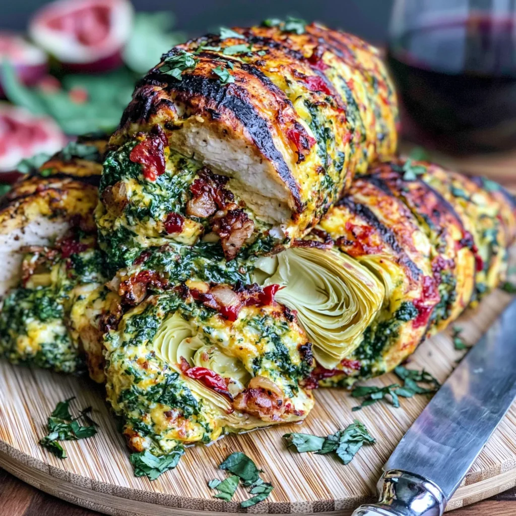 Keto Creamy Spinach Artichoke Stuffed Chicken Breast Recipe