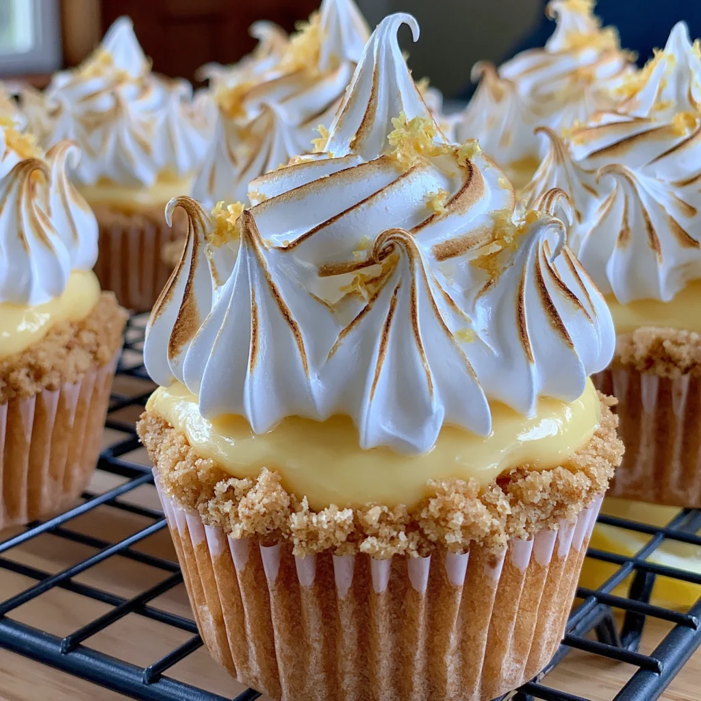 Lemon Meringue Cupcakes with Pie Crumb Bottoms Recipe