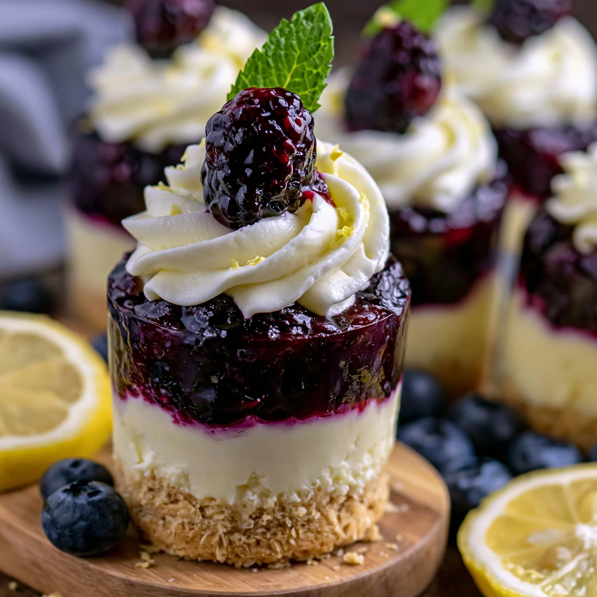 No-Bake Lemon Blueberry Cheesecake Cups Recipe