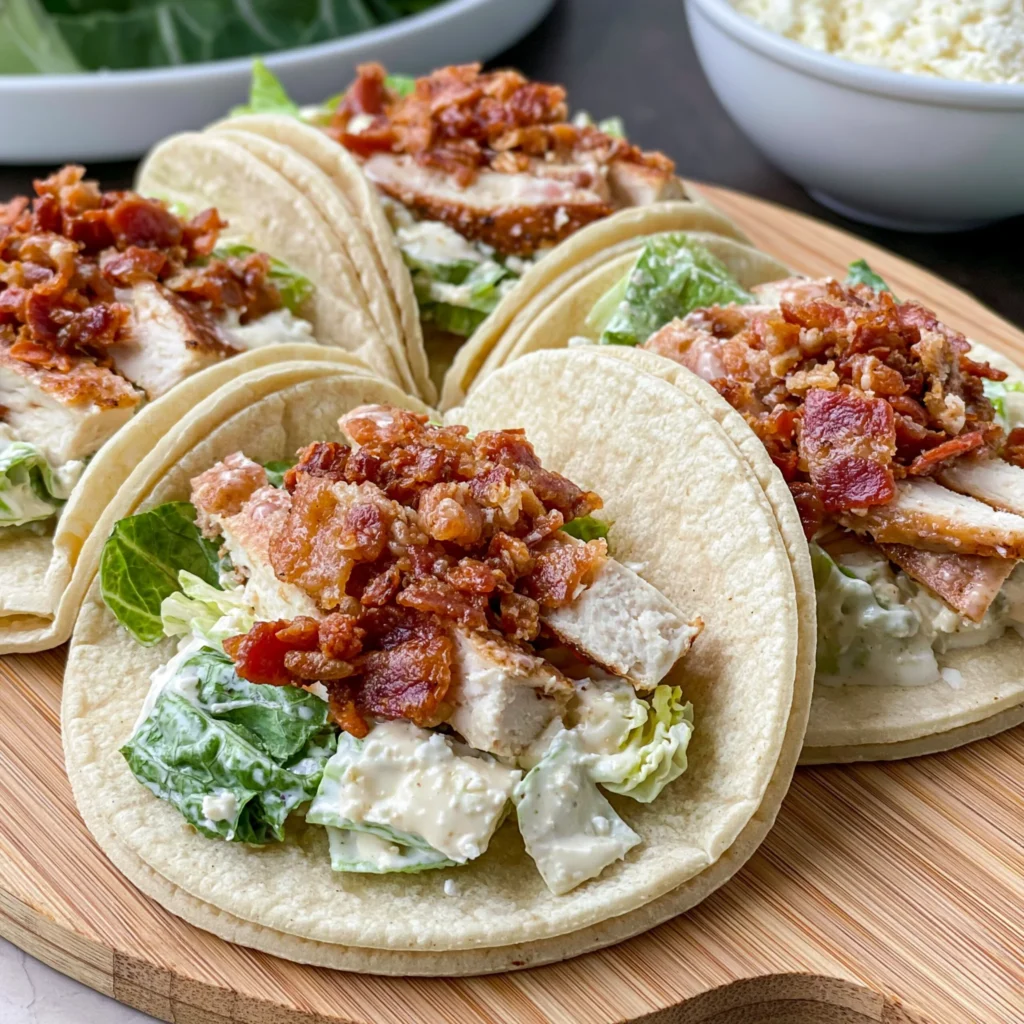 Chicken Caesar Smash Tacos Recipe