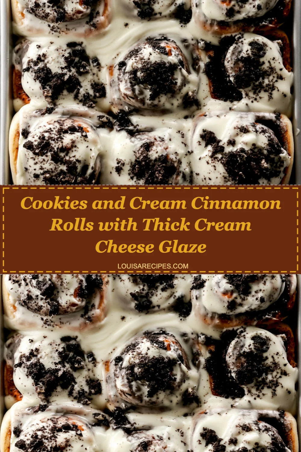 Indulge in Cookies and Cream Cinnamon Rolls with Cream Cheese Glaze for a Sweet Treat!
