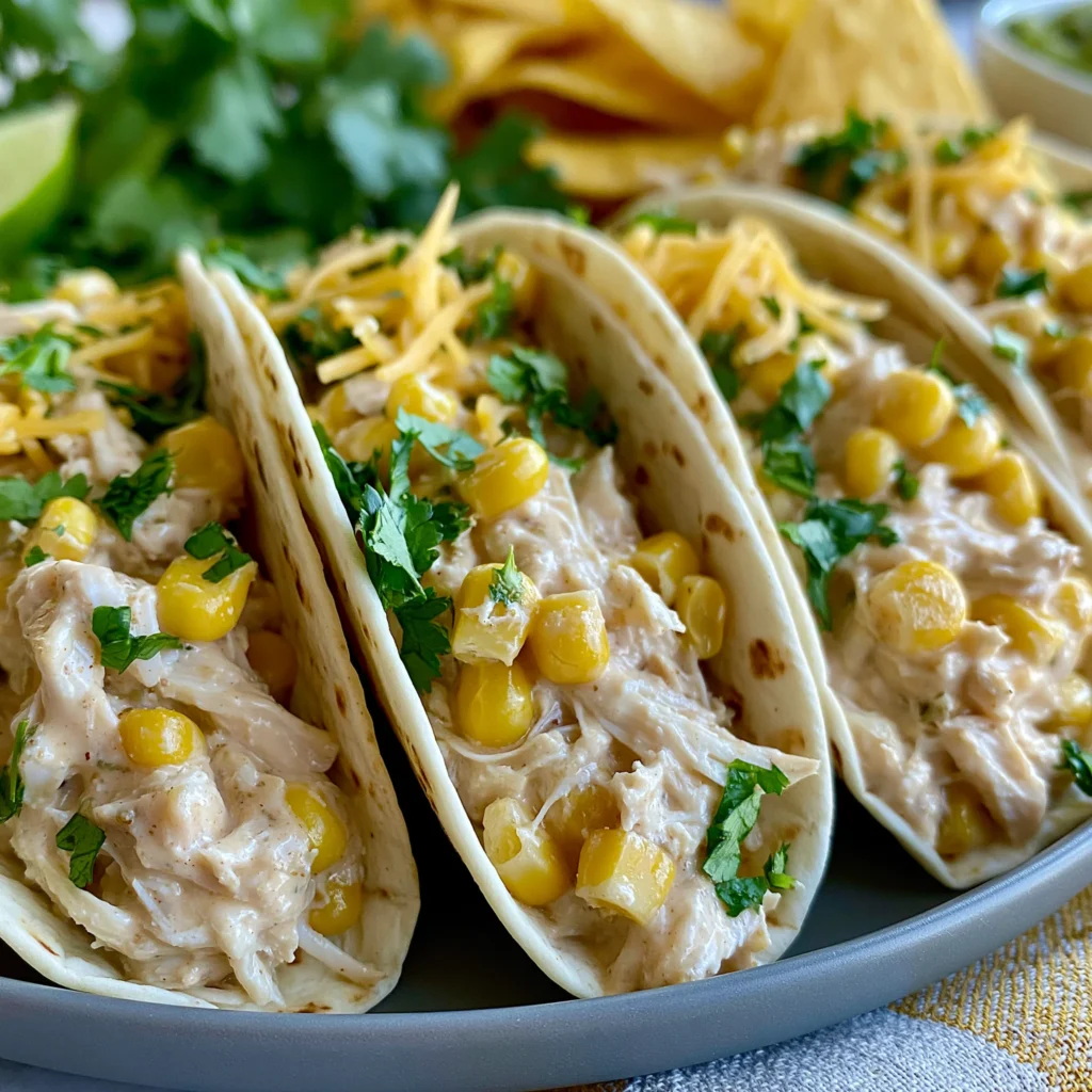 Creamy White Chicken Chili Tacos Recipe (Quick & Easy!)
