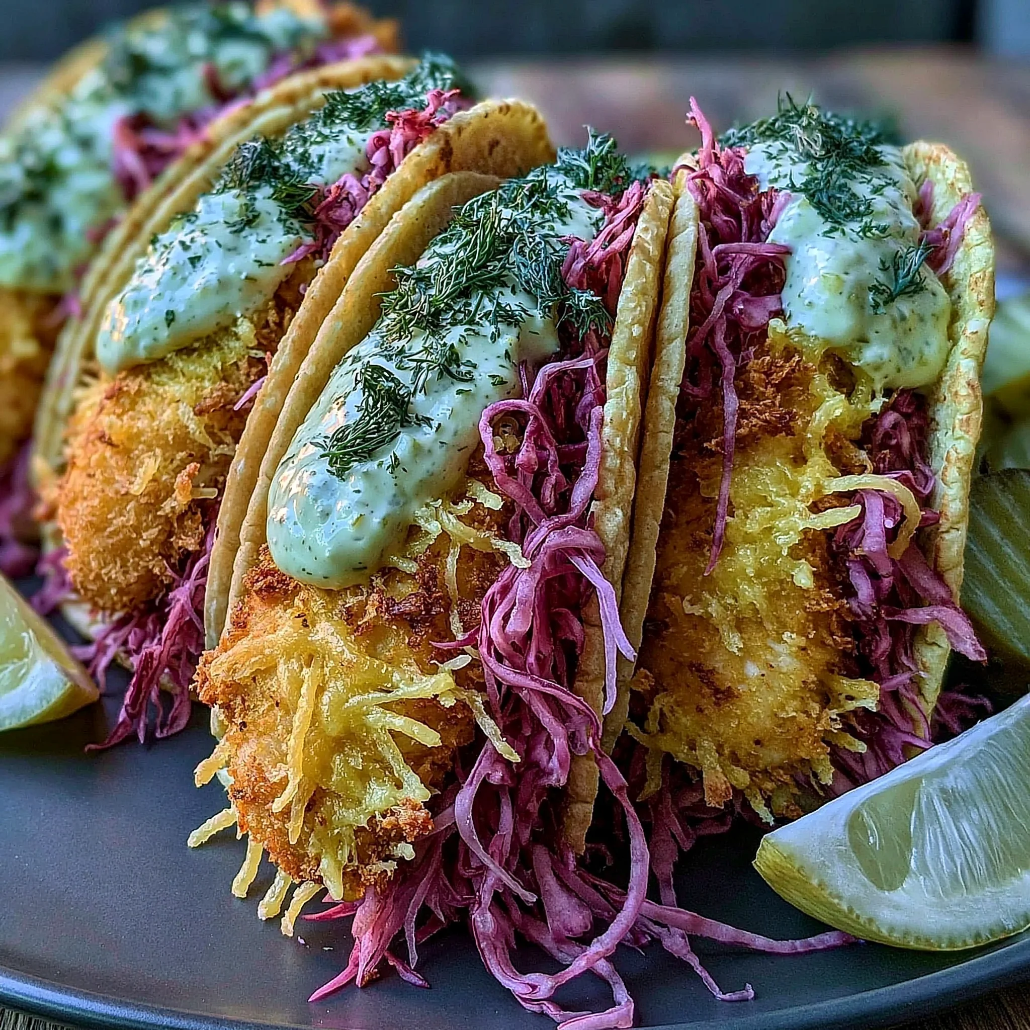 Dill Pickle Ranch Smash Chicken Tacos Recipe (Crispy Cheese Included!)
