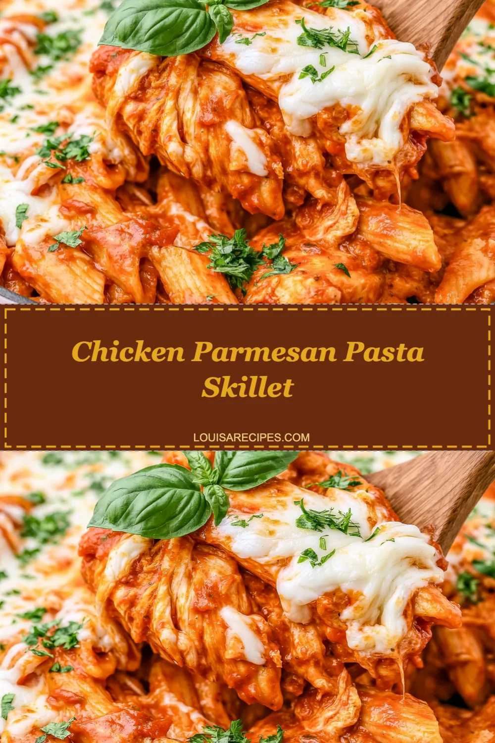 Quick and Easy Chicken Parmesan Pasta Skillet Recipe Your Family Will Love!
