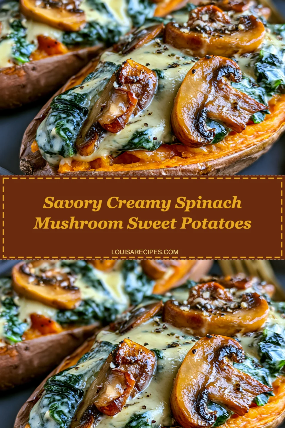 Savory Creamy Spinach Mushroom Sweet Potatoes Recipe You’ll Love Making Tonight!