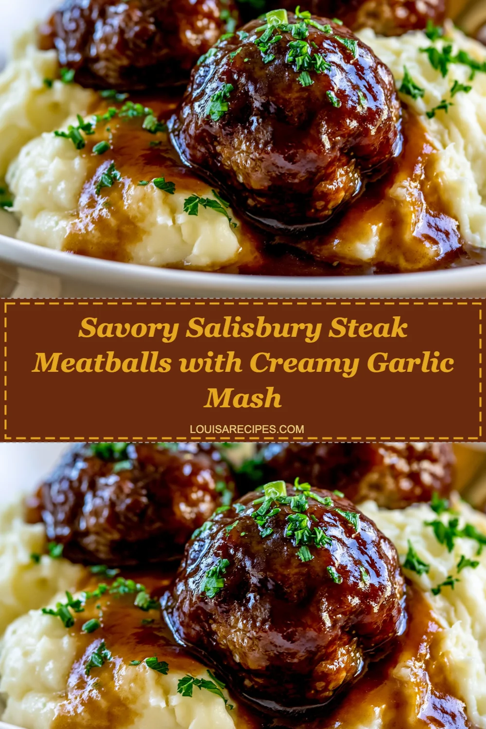 Savory Salisbury Steak Meatballs with Creamy Garlic Mash: A Comfort Food Delight!