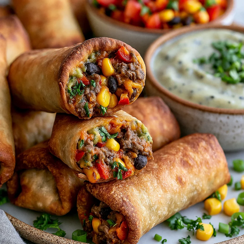 Savory Southwest Beef Eggrolls Recipe (Crispy and Delicious!)